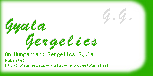 gyula gergelics business card